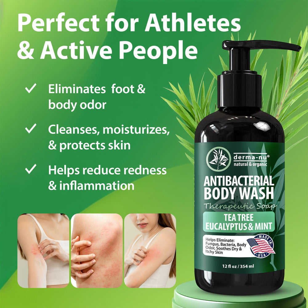 Derma-Nu athletes use scene shows deep cleansing after workouts.