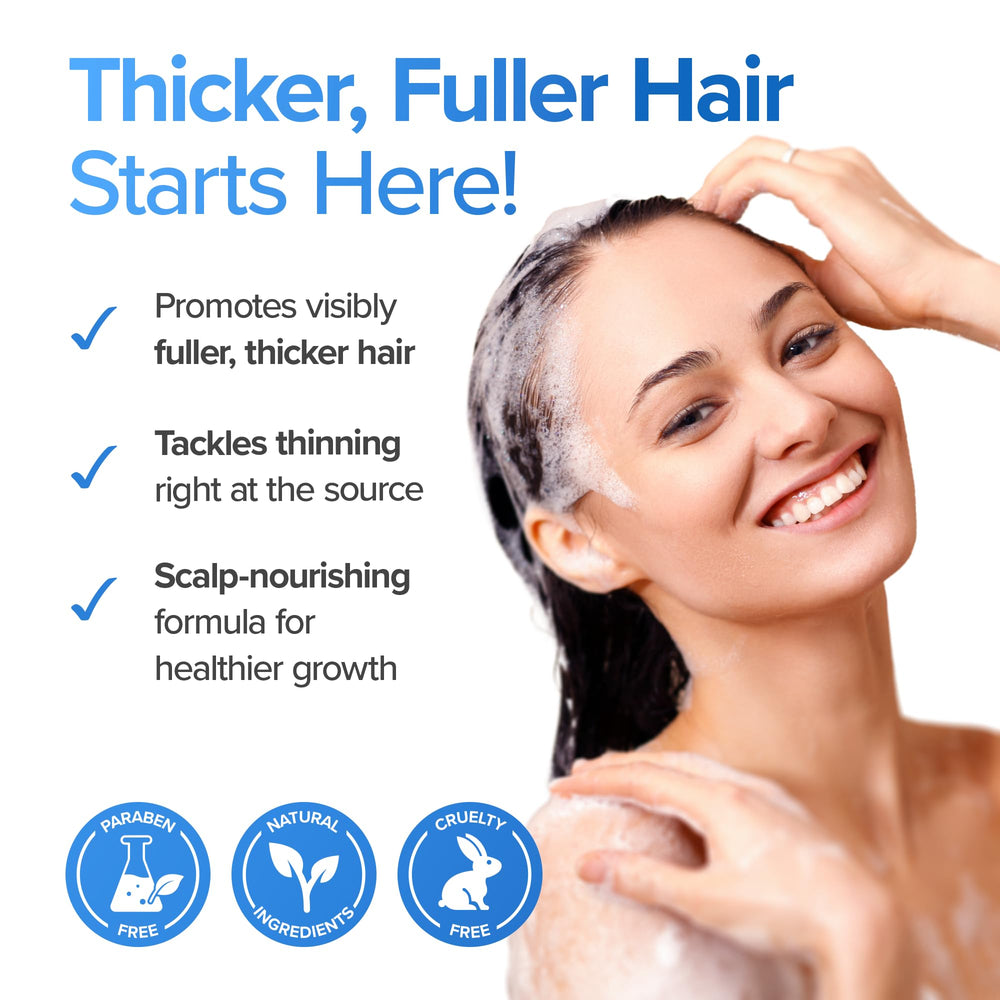 DermaChange Biotin Conditioner foamy lather highlighting hydrating cleansing.