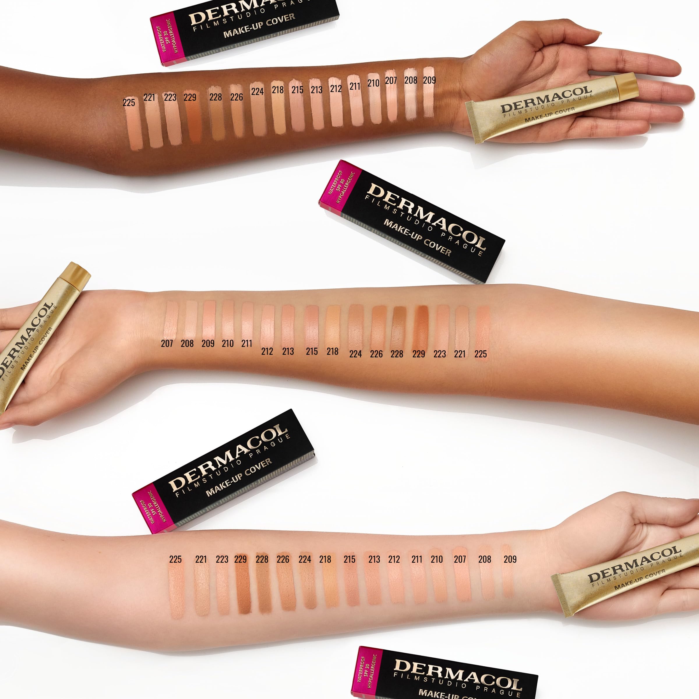 Dermacol long-lasting coverage application stays vibrant from morning to evening.