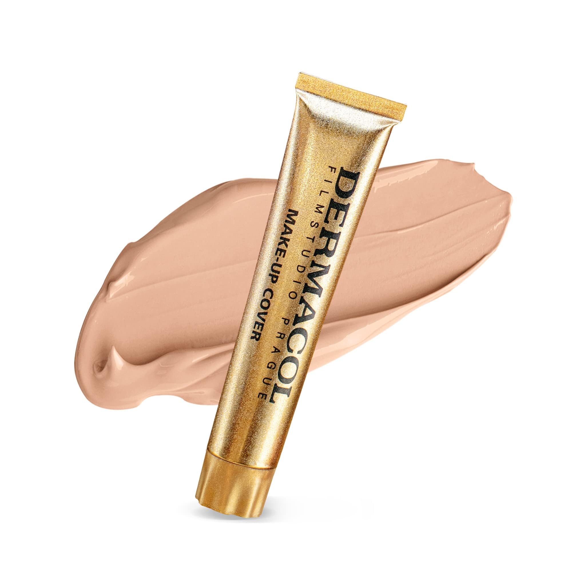 Dermacol shade 207 makeup application moment emphasizes tone match.