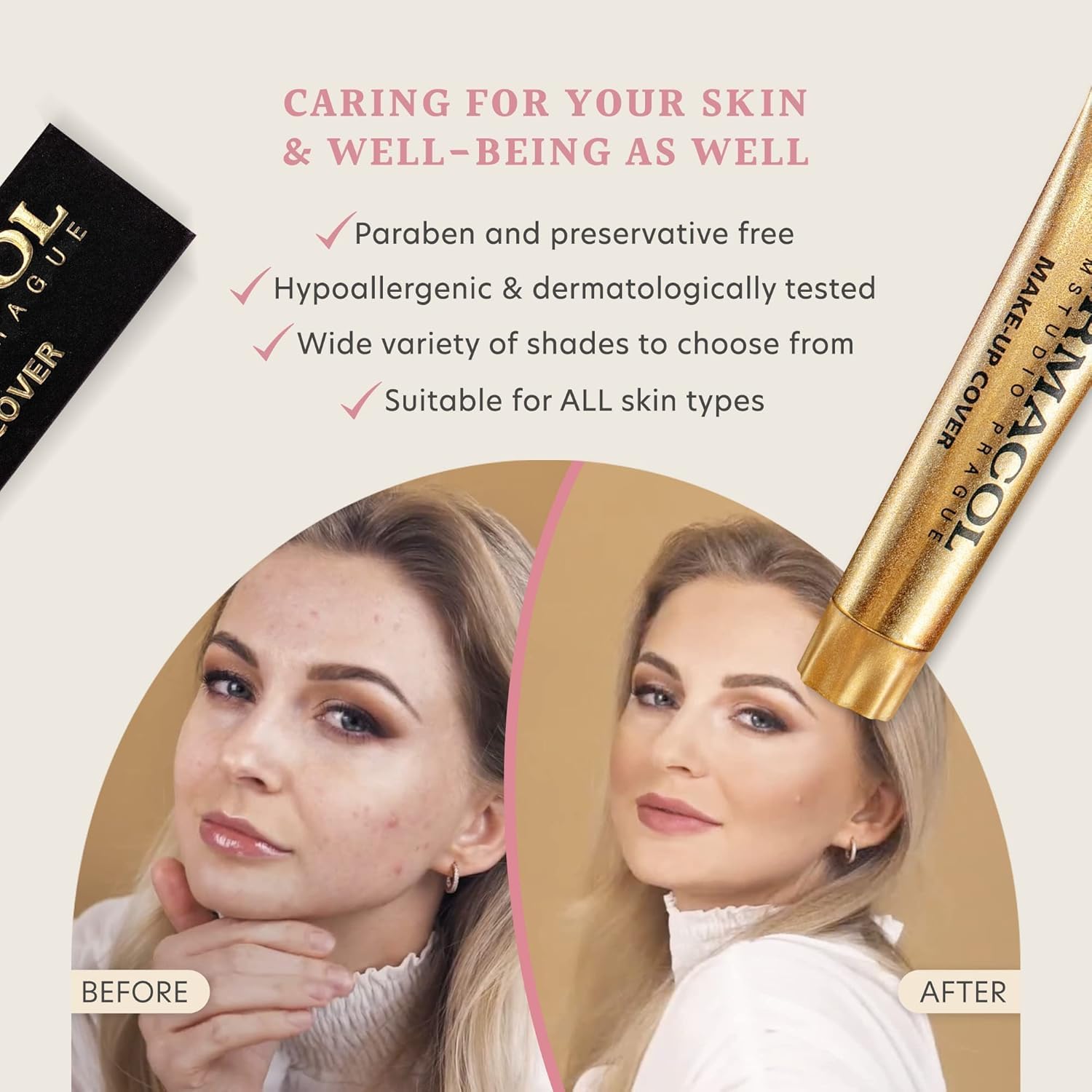 Dermacol under-eye concealment closeup demonstrates dark-circle coverage