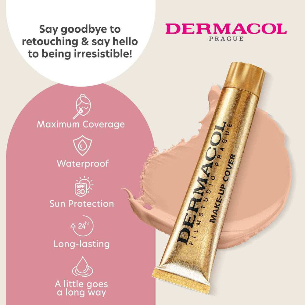 Dermacol under-eye coverage close-up highlighting brightened, smooth under-eye area.