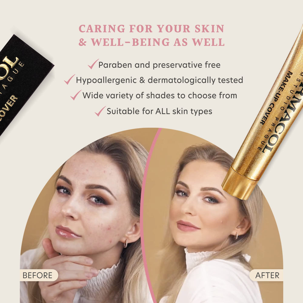 Dermacol waterproof foundation 207 on skin supports all-day wear.