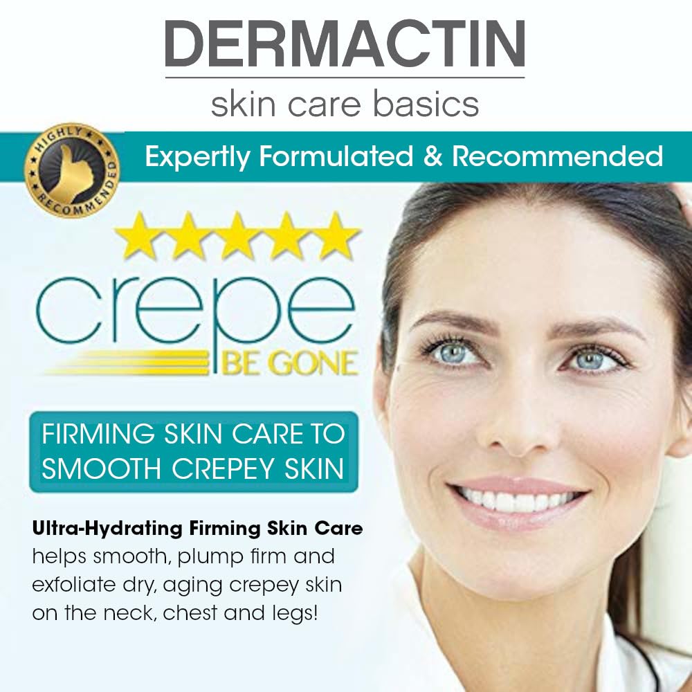Dermactin Crepe Be Gone tub emphasized for neck and chest use.