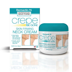 Dermactin Crepe Be Gone neck cream bottle closeup for premium neck care.