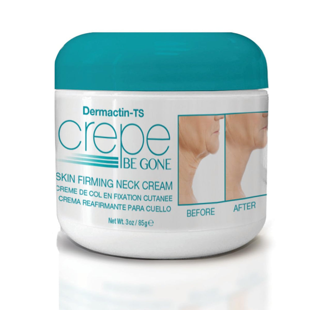Dermactin Crepe Be Gone being massaged onto neck during routine