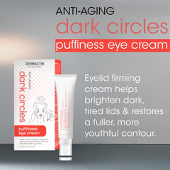 Dermactin lexapeptide formula close-up emphasizing dark circles target.