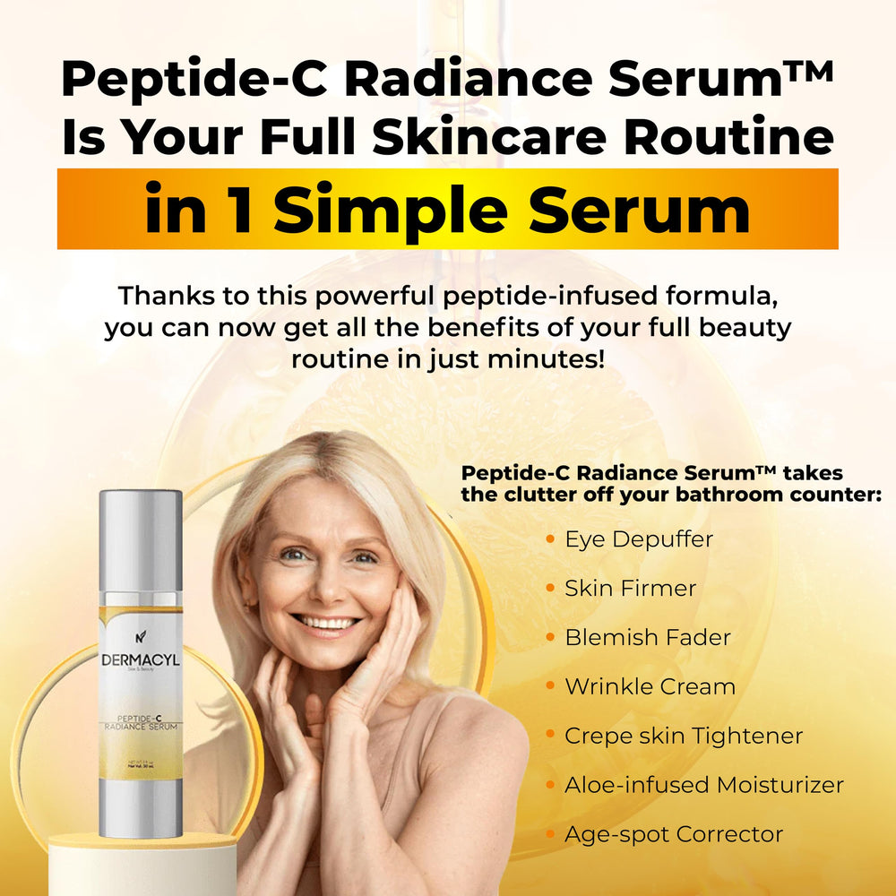 Dermacyl vitamin-c-serum amber glass bottle signals brightening potential