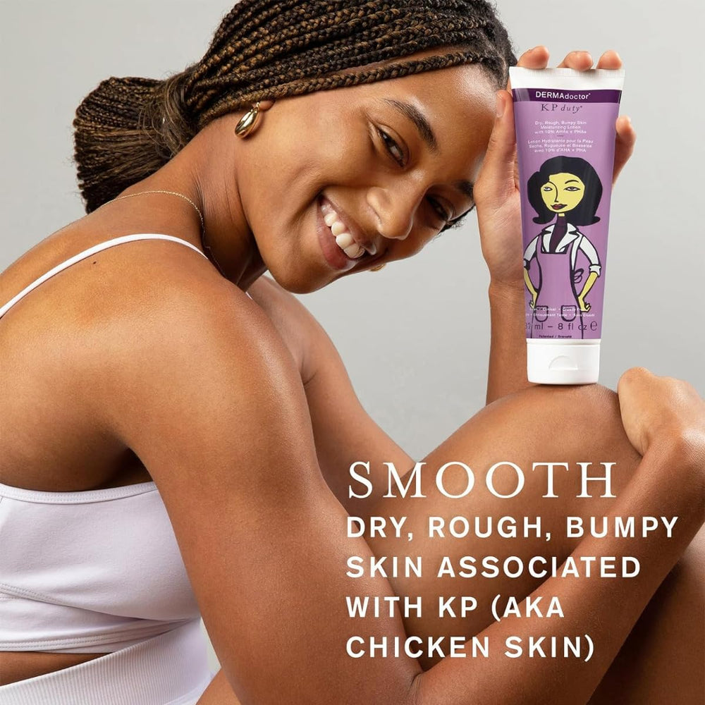 DERMAdoctor KP rough-skin arm close-up showing bumps that may smooth with treatment.