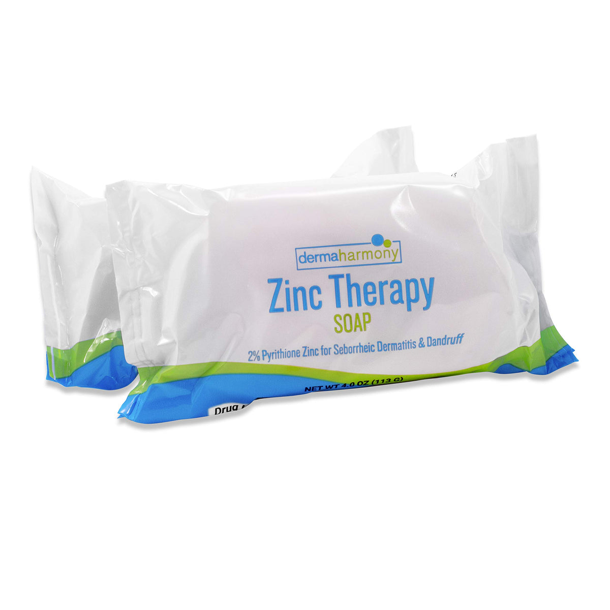 DermaHarmony 2% Zinc bar soap front view for daily face and body cleansing
