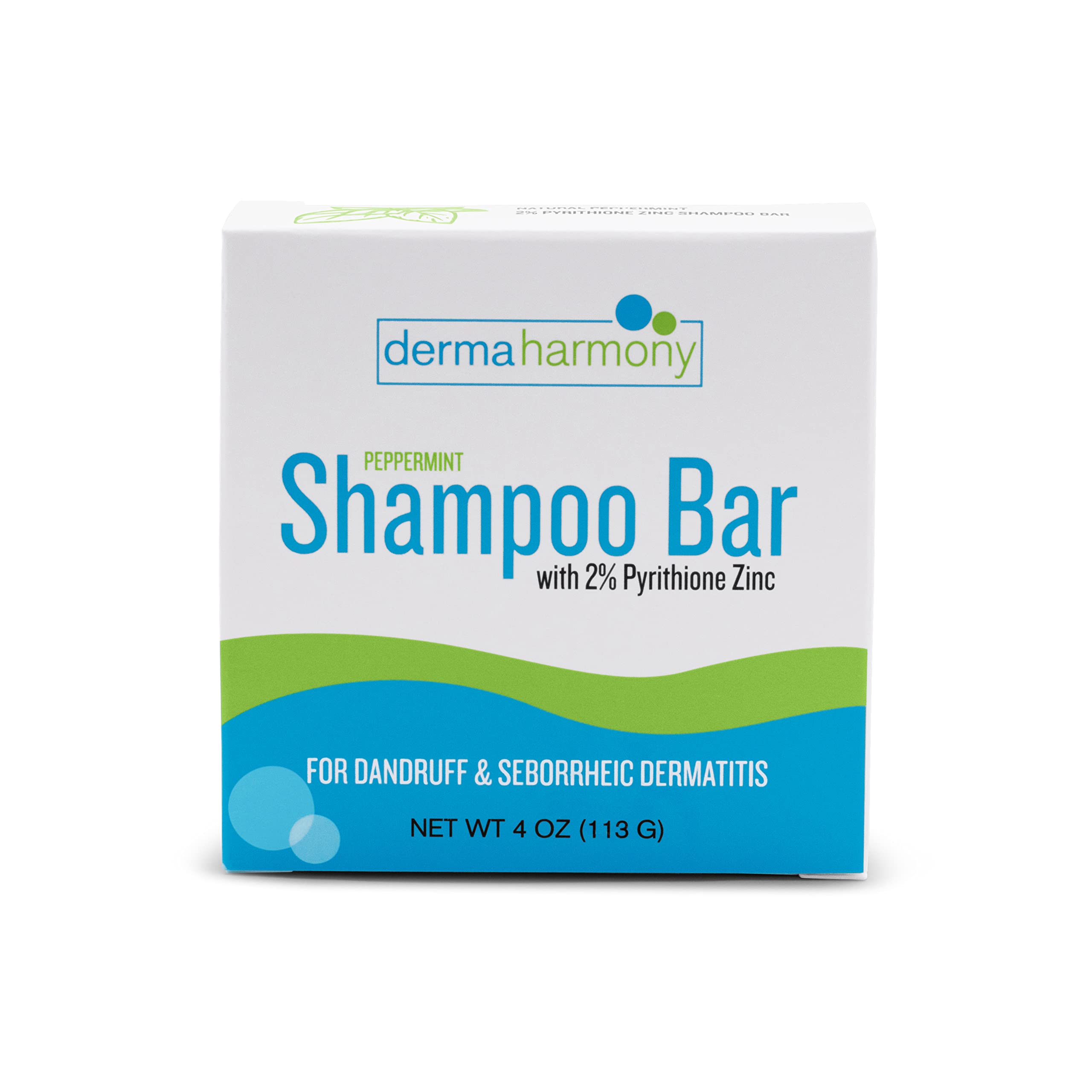 DermaHarmony bar on a soap dish shows compact, travel-friendly packaging.
