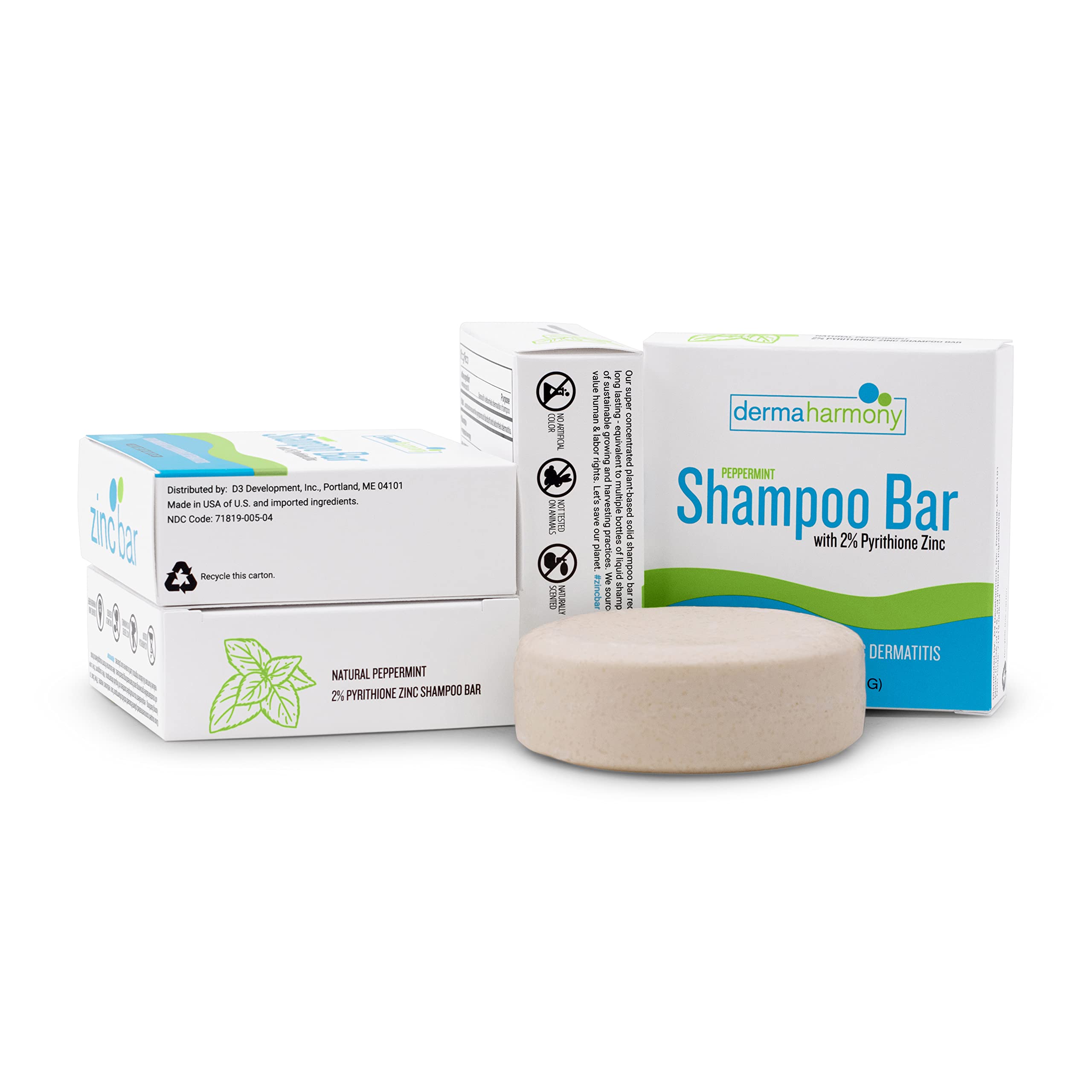 DermaHarmony ingredient close-up highlights natural, plant-based cleansing components.