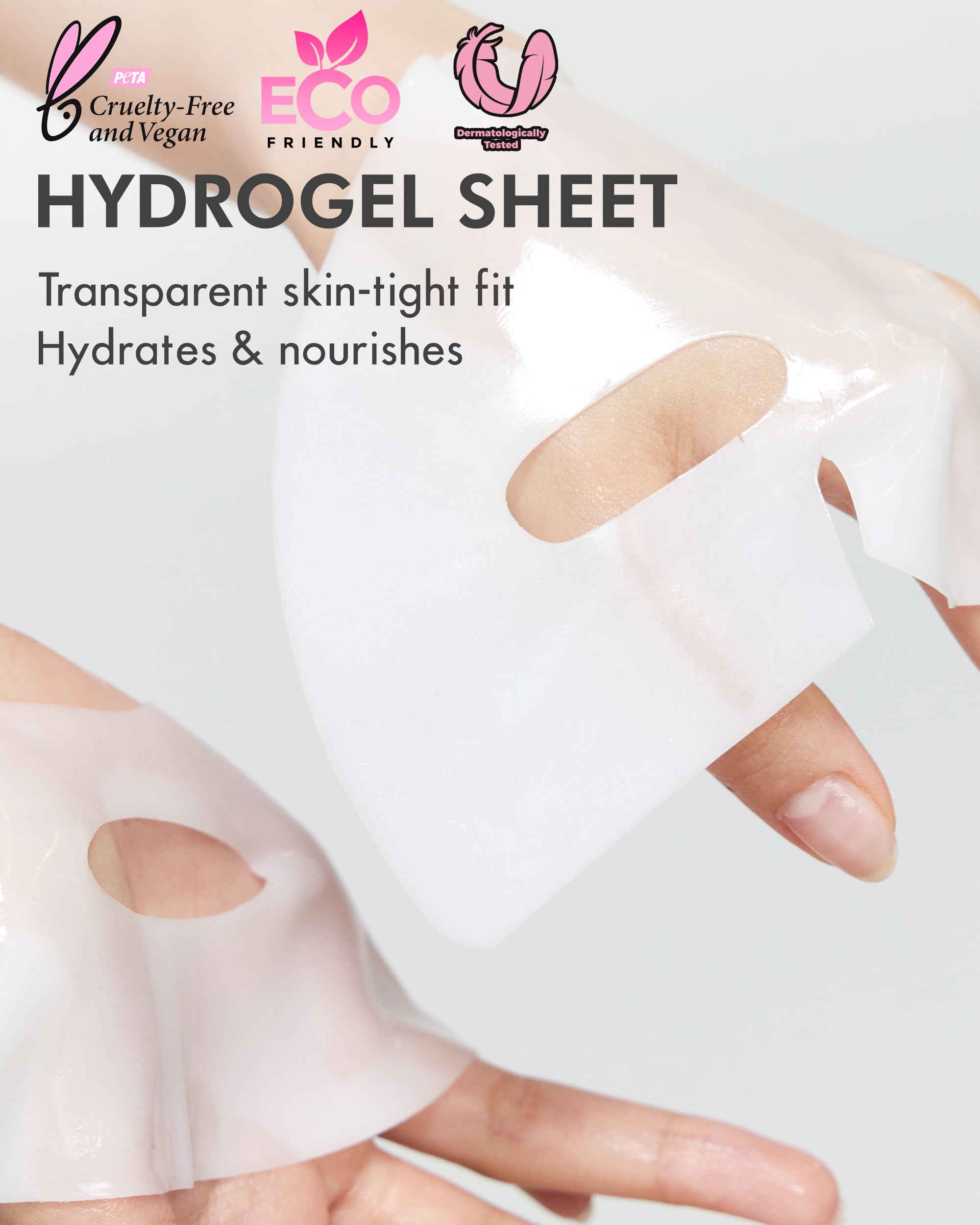 DERMAL Collagen Hydrogel Mask peptide boost supports smoothness and resilience.