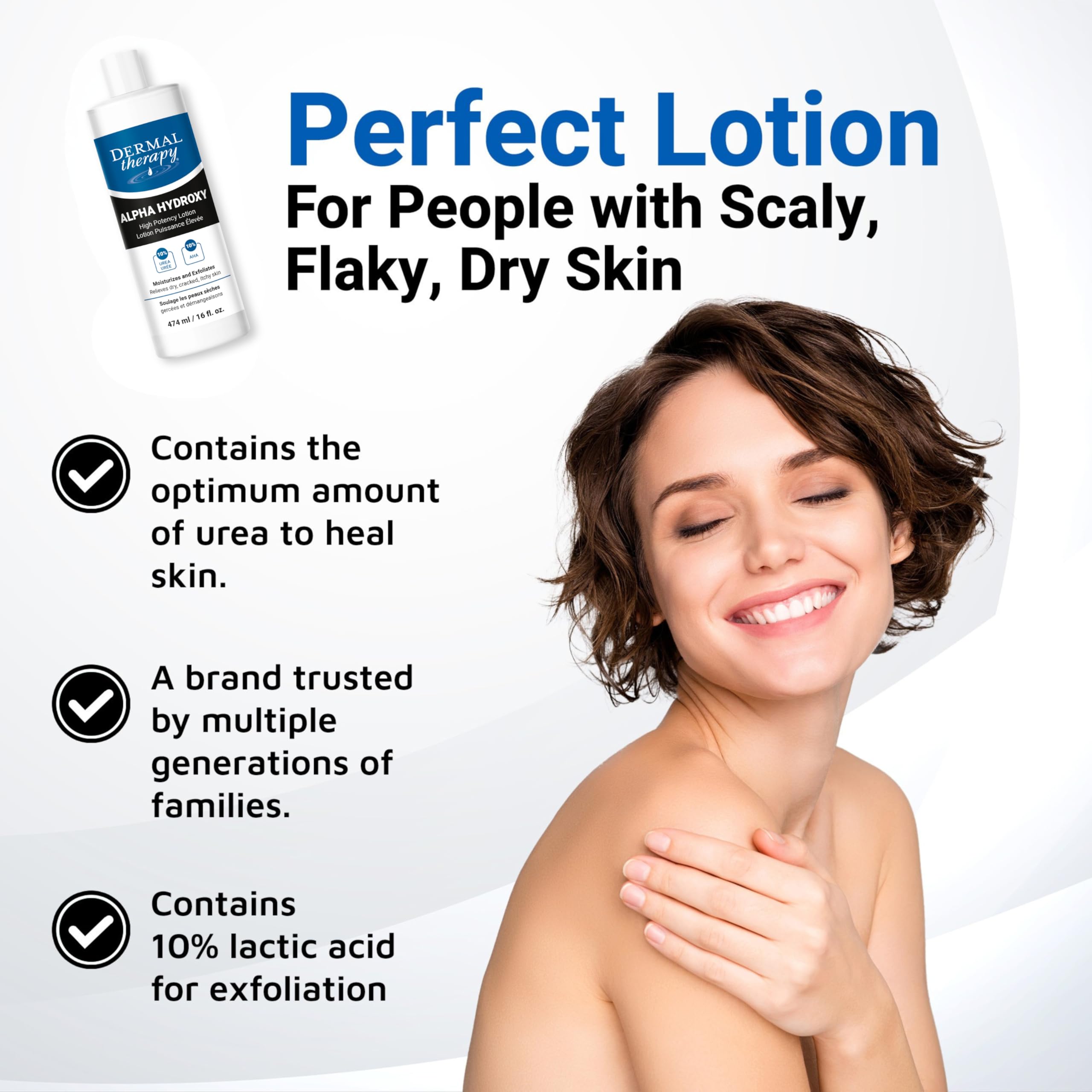 Dermal Therapy Alpha Hydroxy Lotion fragrance-free bathroom scene reinforces gentle routine