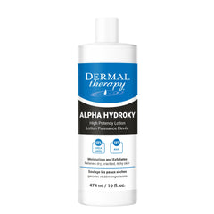 Dermal Therapy Alpha Hydroxy Lotion fragrance-free bottle front shows daily hydration for dry skin