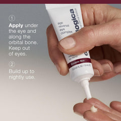 Dermalogica Age Reversal Eye Complex under-eye close-up shows hydrating texture