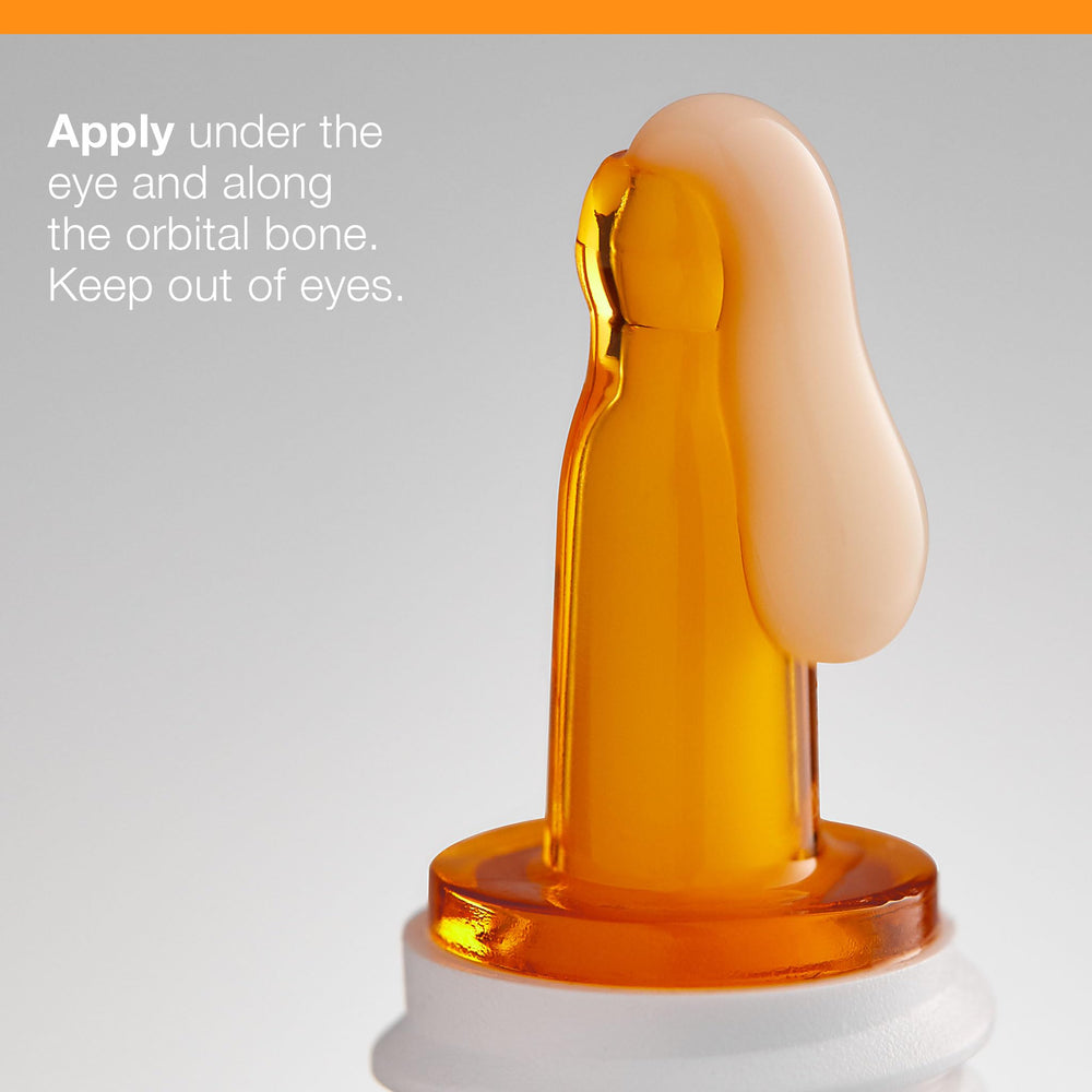 Dermalogica Biolumin-C Eye Serum applied around eye area for brightness