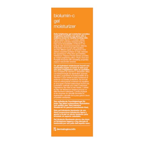 Dermalogica Biolumin-C Gel Moisturizer glow appears on skin for a luminous morning look.