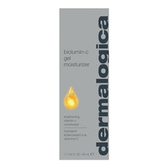 Dermalogica Biolumin-C Gel Moisturizer texture close-up highlights weightless hydration.