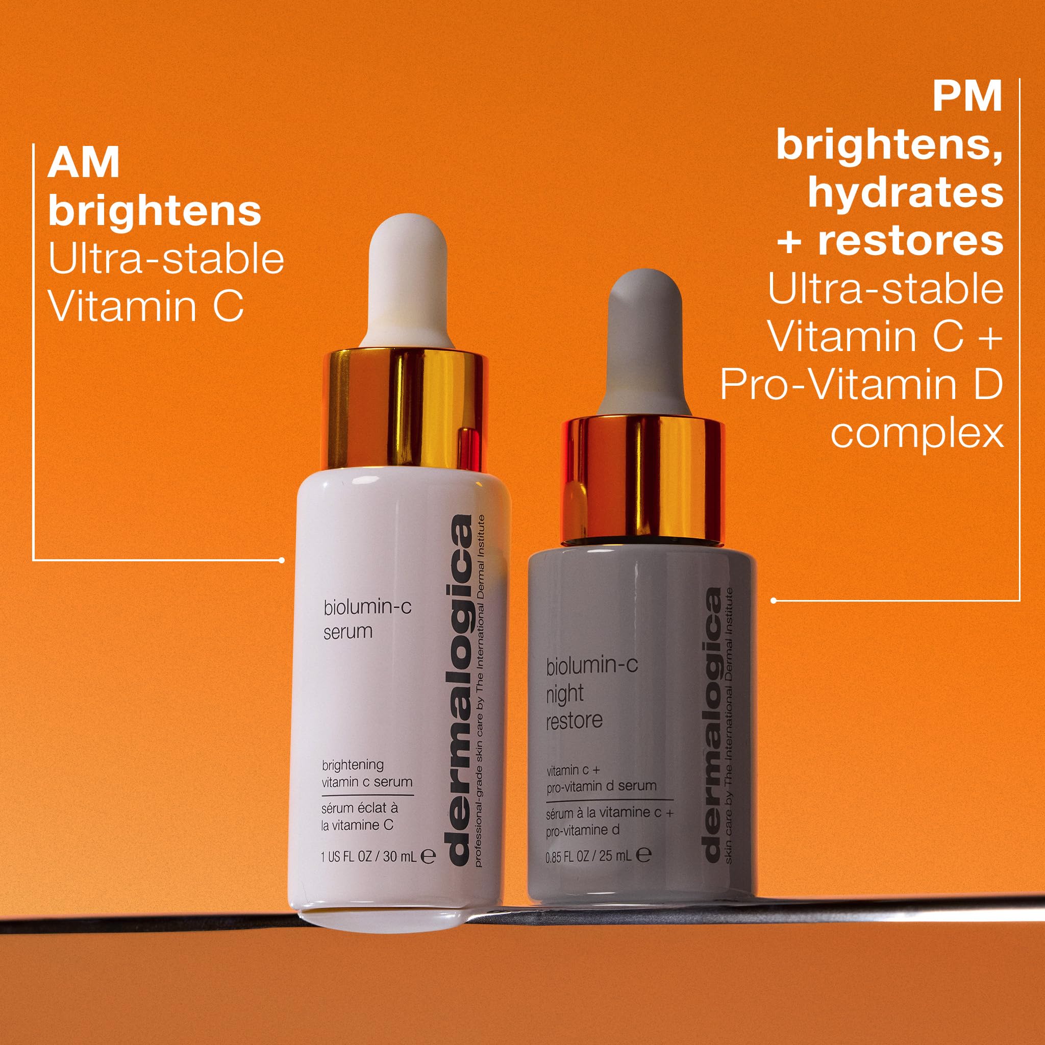 Dermalogica Biolumin-C Serum morning-routine setup for daytime brightening