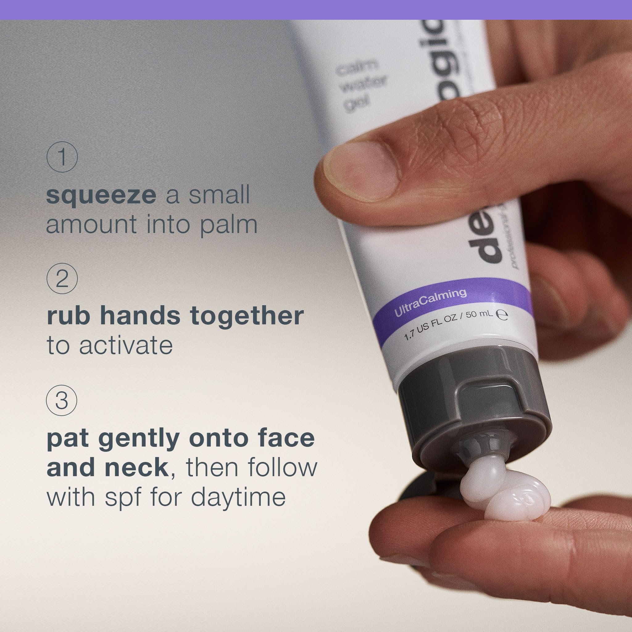 Dermalogica Calm Water Gel packaging highlighting travel-friendly size