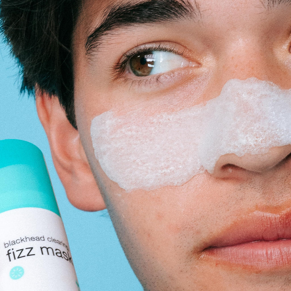 Dermalogica Clear Start fizz mask 3-5 minute treatment provides quick skincare moment.