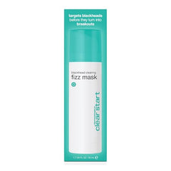 Dermalogica Clear Start fizz mask bubbling action signals active cleansing for pores.