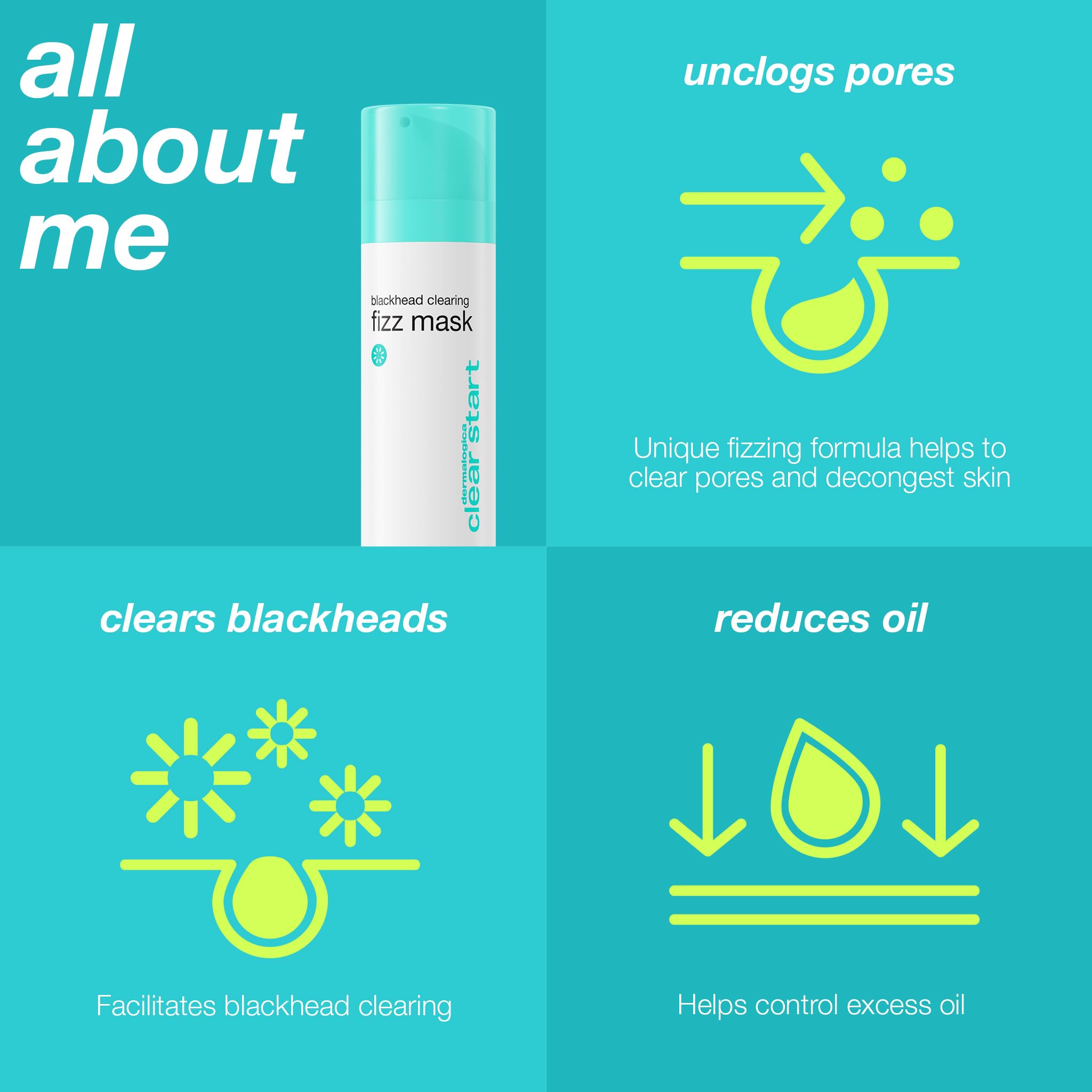 Dermalogica Clear Start fizz mask during cleanse hints oil control.