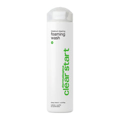 Dermalogica Clear Start foaming wash bottle pump demonstrates easy everyday cleansing for clear skin.