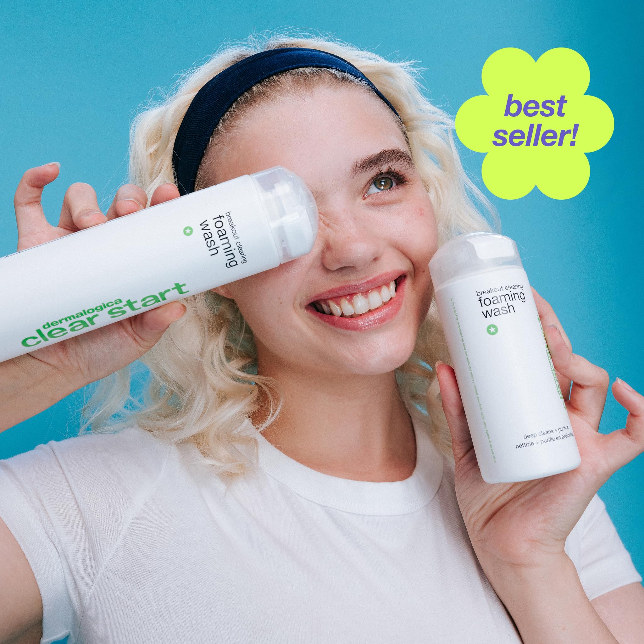Dermalogica Clear Start foaming wash face and body use for comprehensive cleansing.