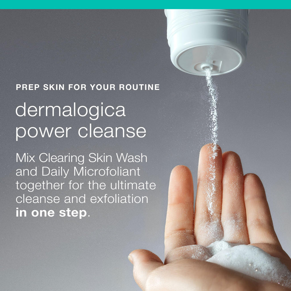 Dermalogica Clearing Skin Wash in morning routine shot for refreshed skin.