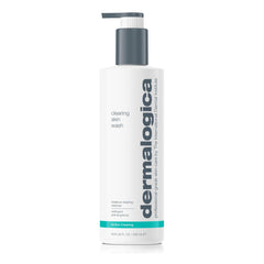 Dermalogica Clearing Skin Wash pump bottle for daily acne-prone skin cleansing.