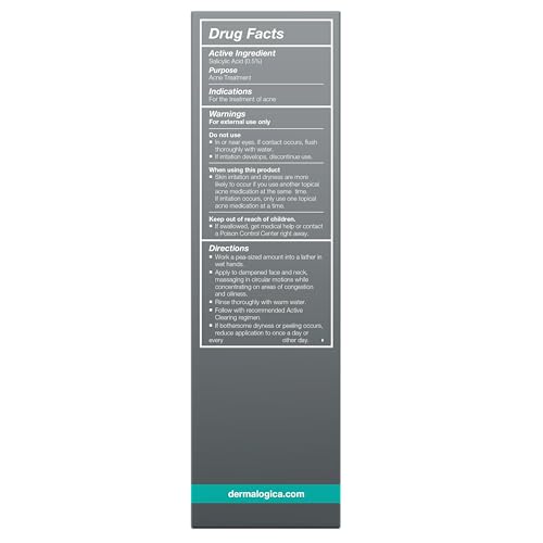 Dermalogica Clearing Skin Wash salicylic acid close up targets clogged pores for clearer days