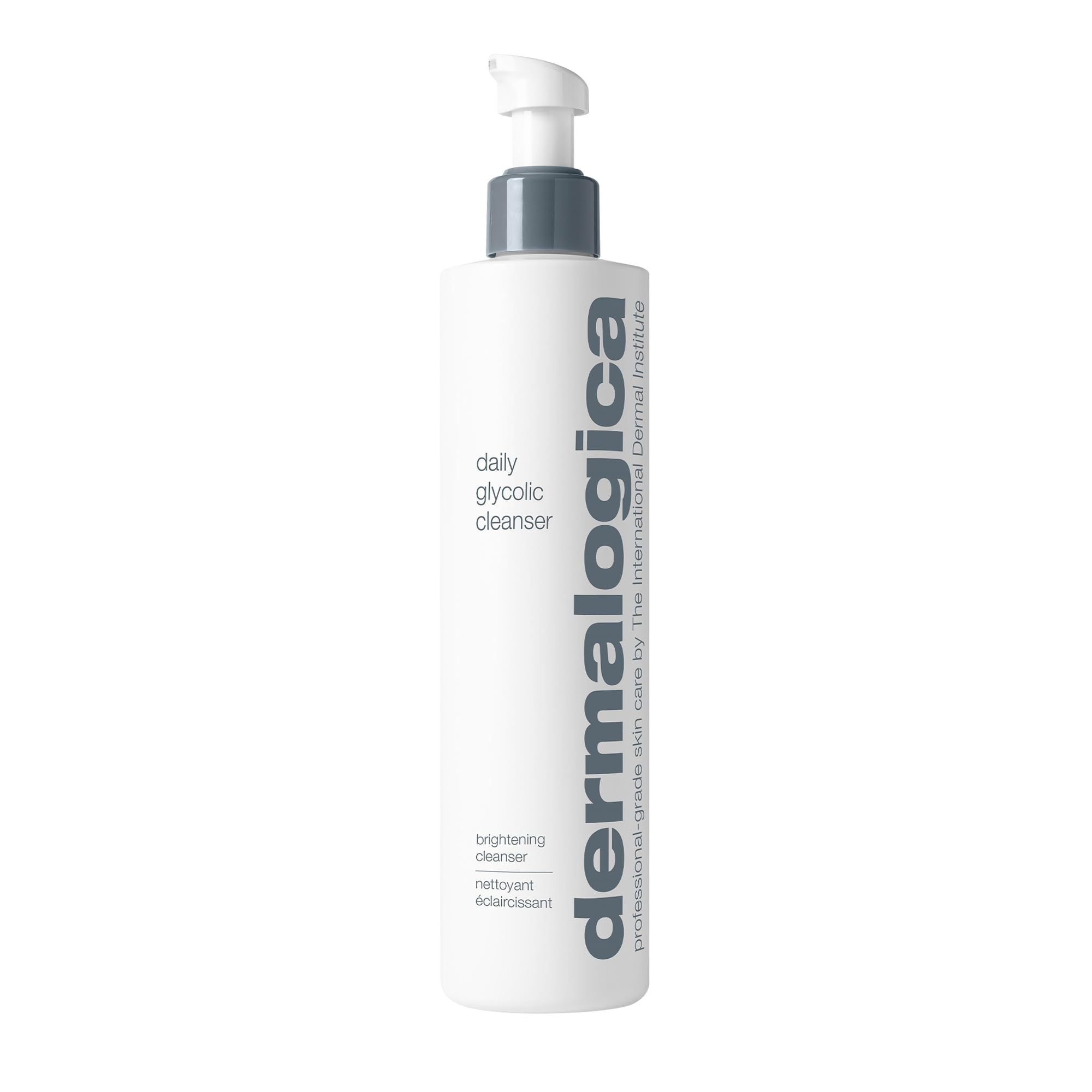 Dermalogica Daily Glycolic Cleanser bottle highlights brightening formula for radiant skin