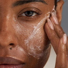 Dermalogica Daily Glycolic Cleanser face application demonstrates easy massaging on damp skin