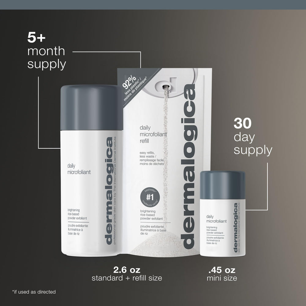 Dermalogica Daily Microfoliant helping balance uneven skin tone.