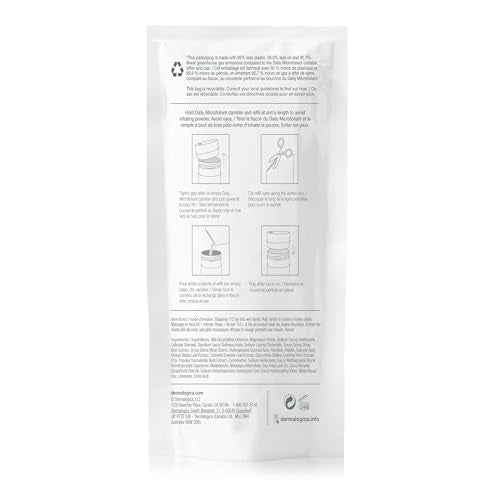 Dermalogica Daily Microfoliant powder in palm ready to activate into a creamy paste for exfoliation.