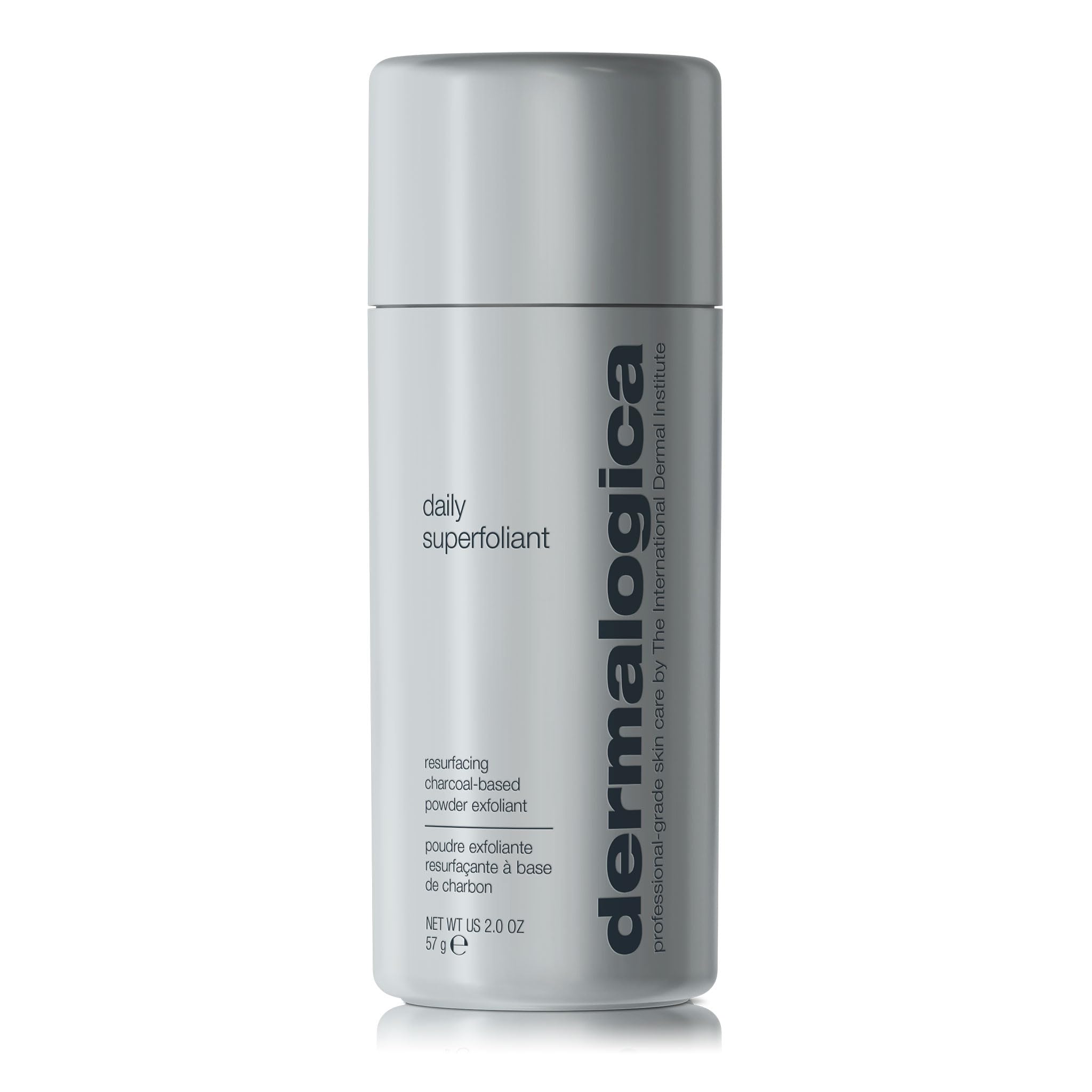 Dermalogica Daily Superfoliant packaging closeup highlighting premium exfoliation for a polished complexion.