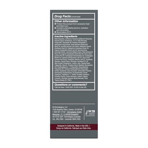 Dermalogica Dynamic Skin Recovery SPF50 label closeup emphasizes broad spectrum claims
