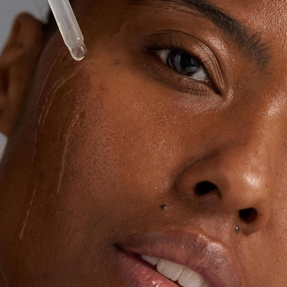 Dermalogica Circular Hydration Serum texture closeup reveals smooth, hydrated skin.