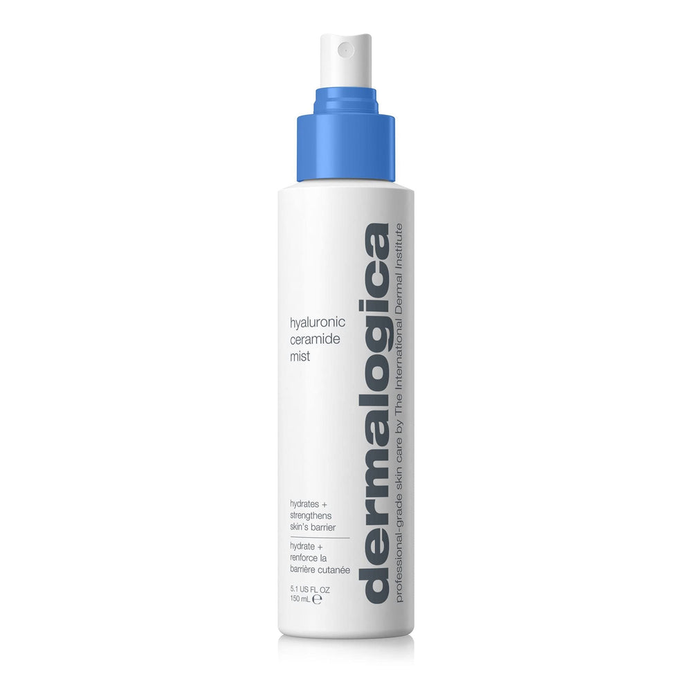 Dermalogica Hyaluronic Ceramide Mist bottle delivering long-lasting hydration.