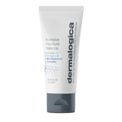 Dermalogica Intensive Moisture Balance bottle closeup shows rich hydration for dry skin