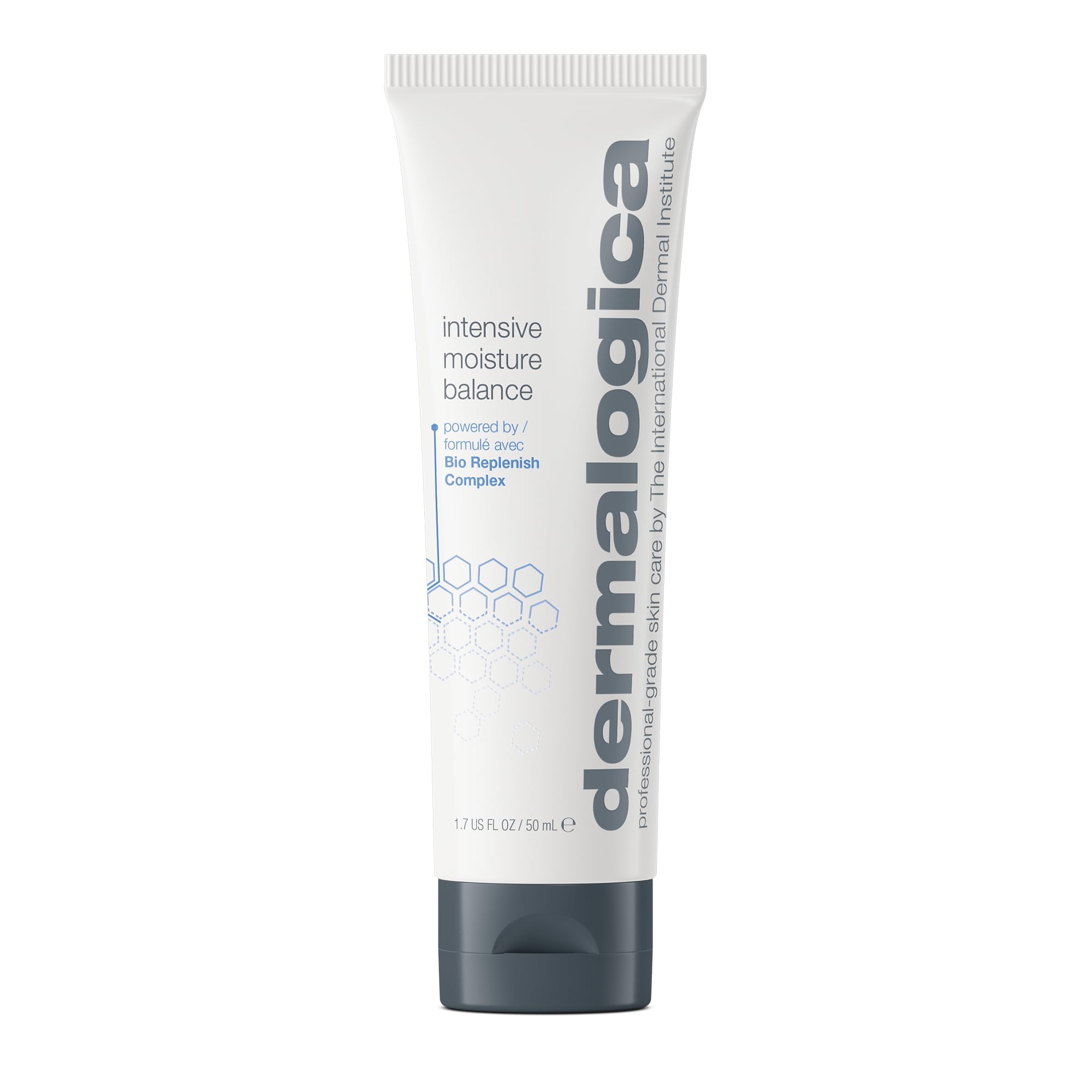 Dermalogica Intensive Moisture Balance jar closeup highlighting its rich hydration for dry skin.