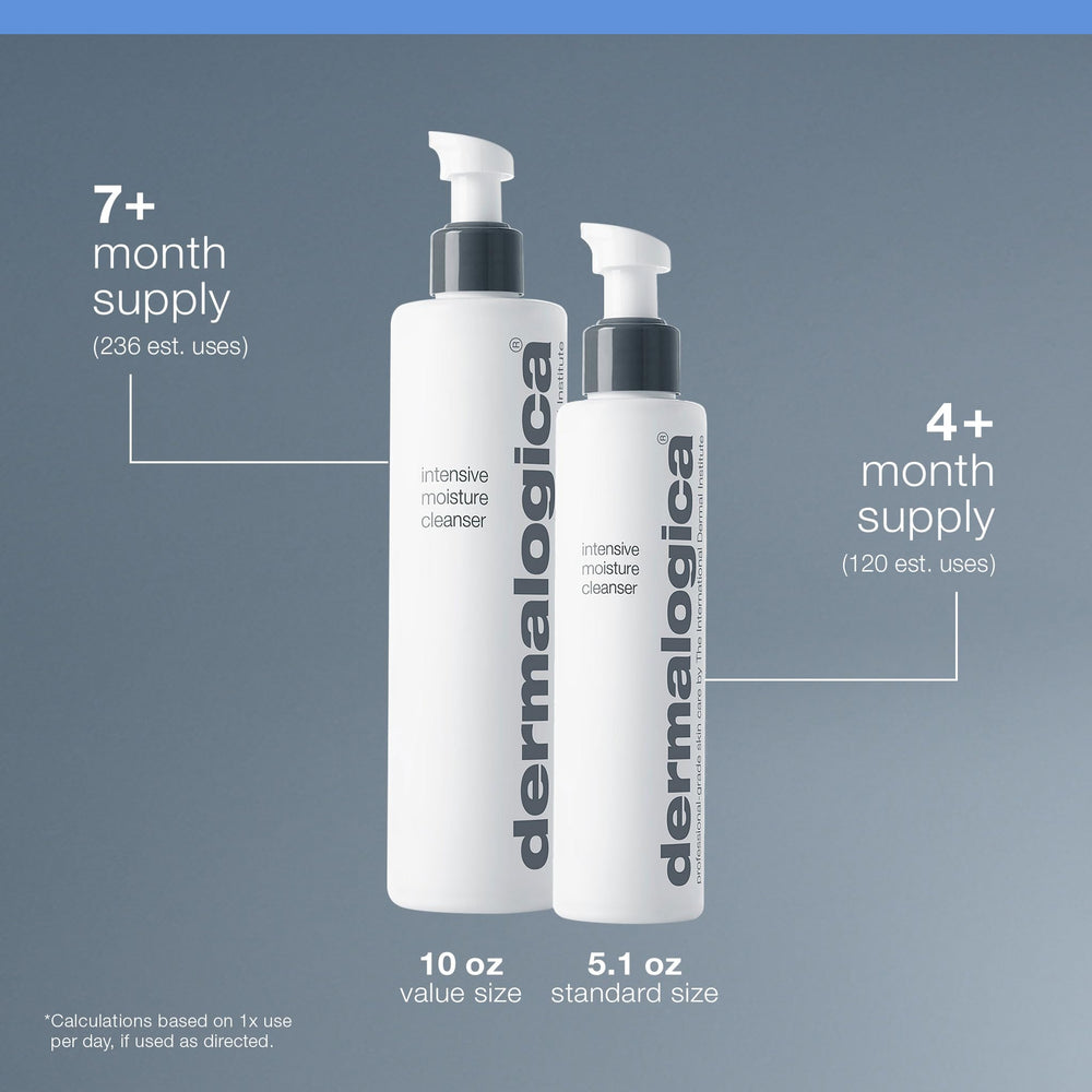 After cleansing, Dermalogica Intensive Moisture Cleanser leaves skin softer and more luminous