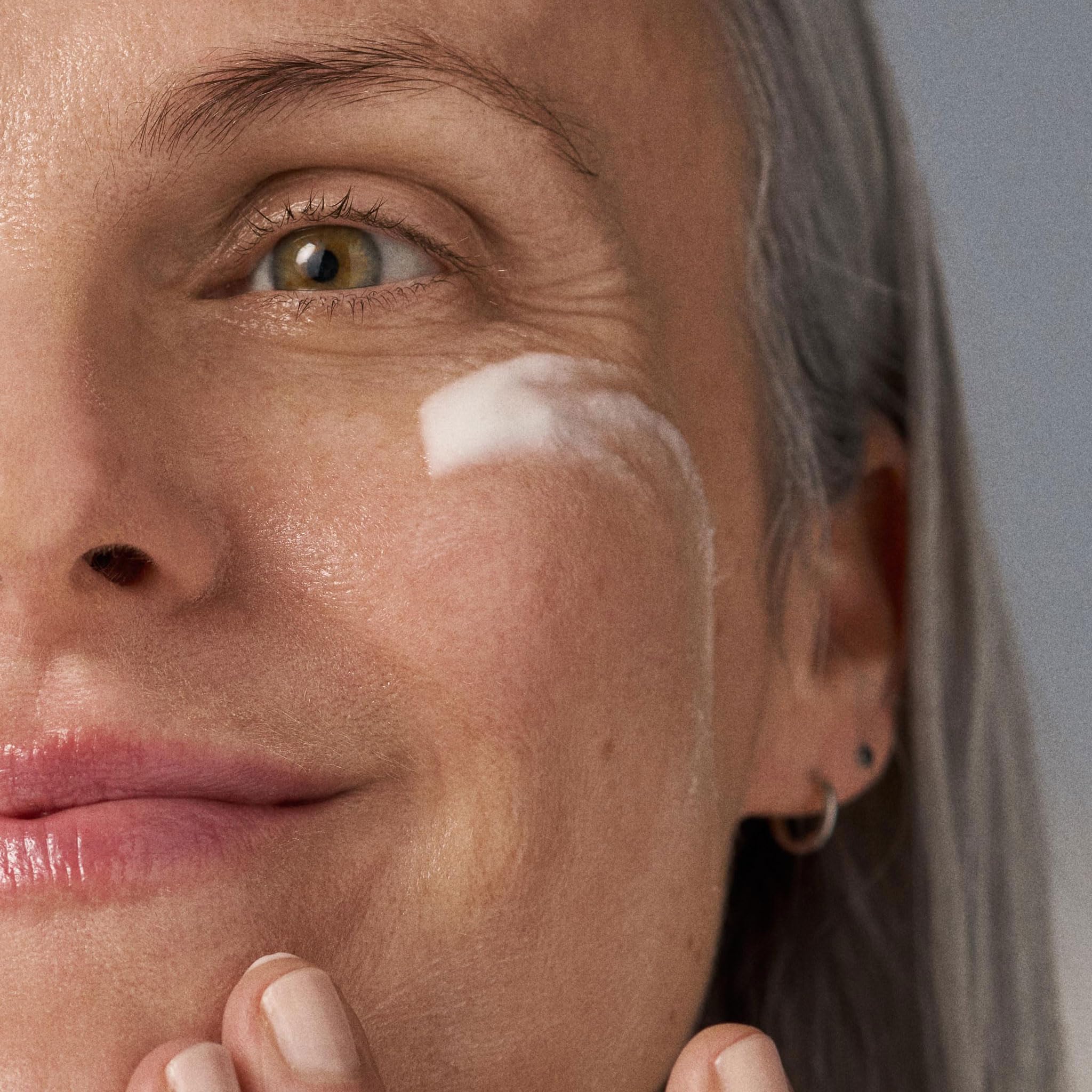 Close-up of Dermalogica Intensive Moisture Cleanser texture shows soothing nourishing cream