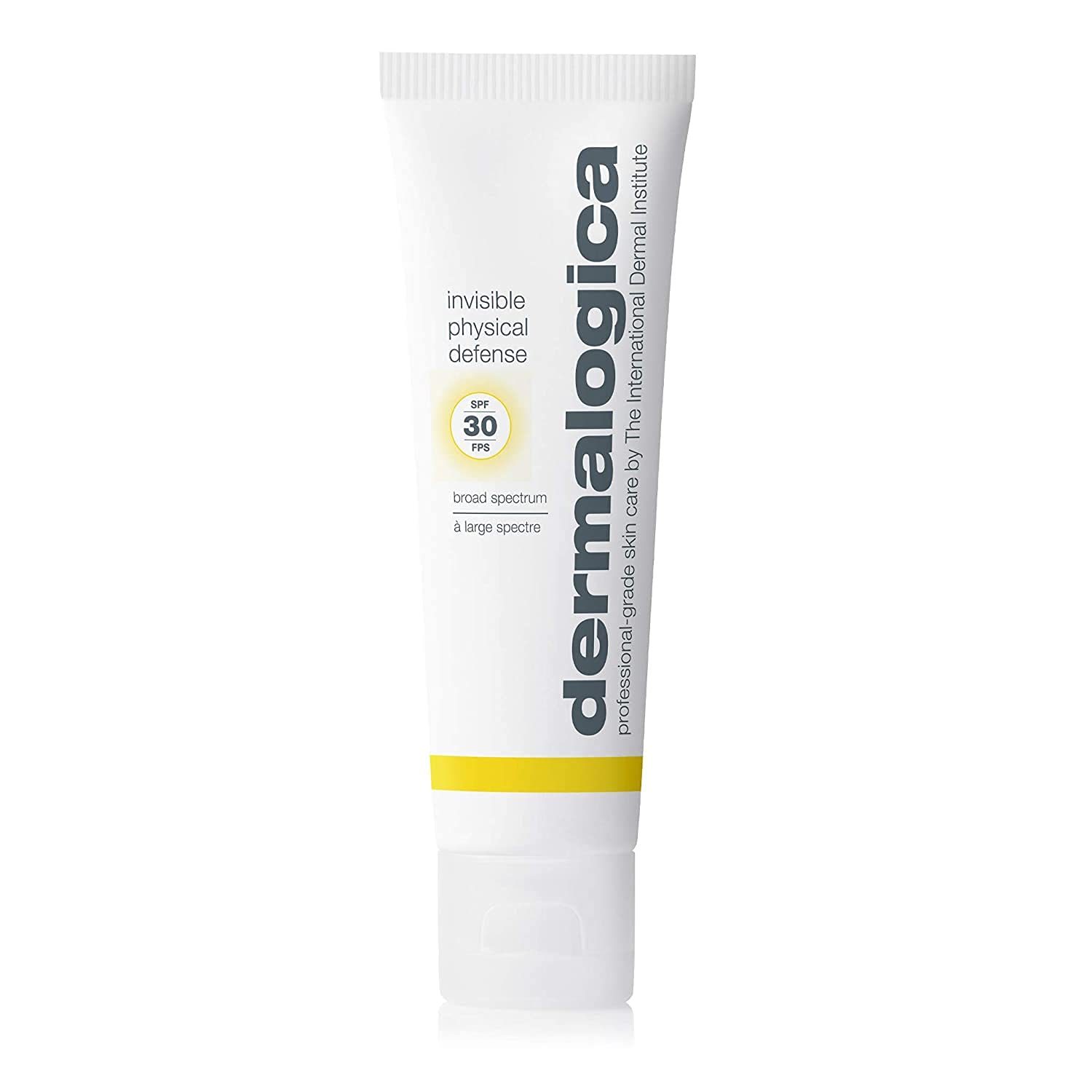 Dermalogica Invisible Physical Defense SPF30 bottle close-up showing weightless protection