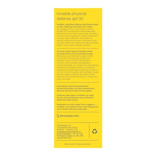 Dermalogica Invisible Physical Defense SPF30 on face during sunny day protection