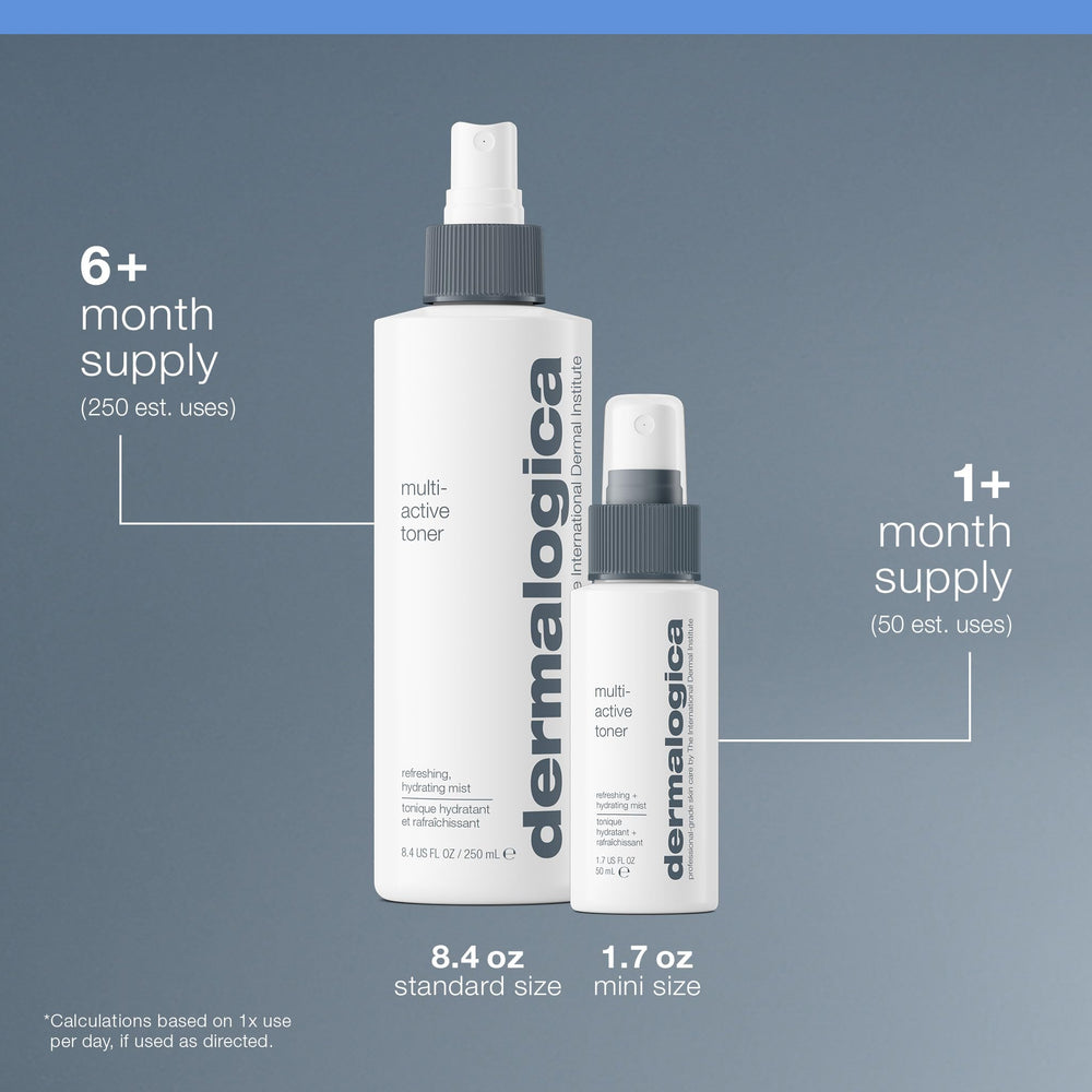 Dermalogica Multi-Active Toner after-cleansing routine readying skin.