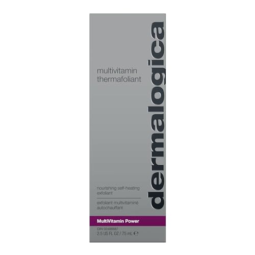Dermalogica Multivitamin Thermafoliant bottle on display emphasizes convenient at-home skin renewal