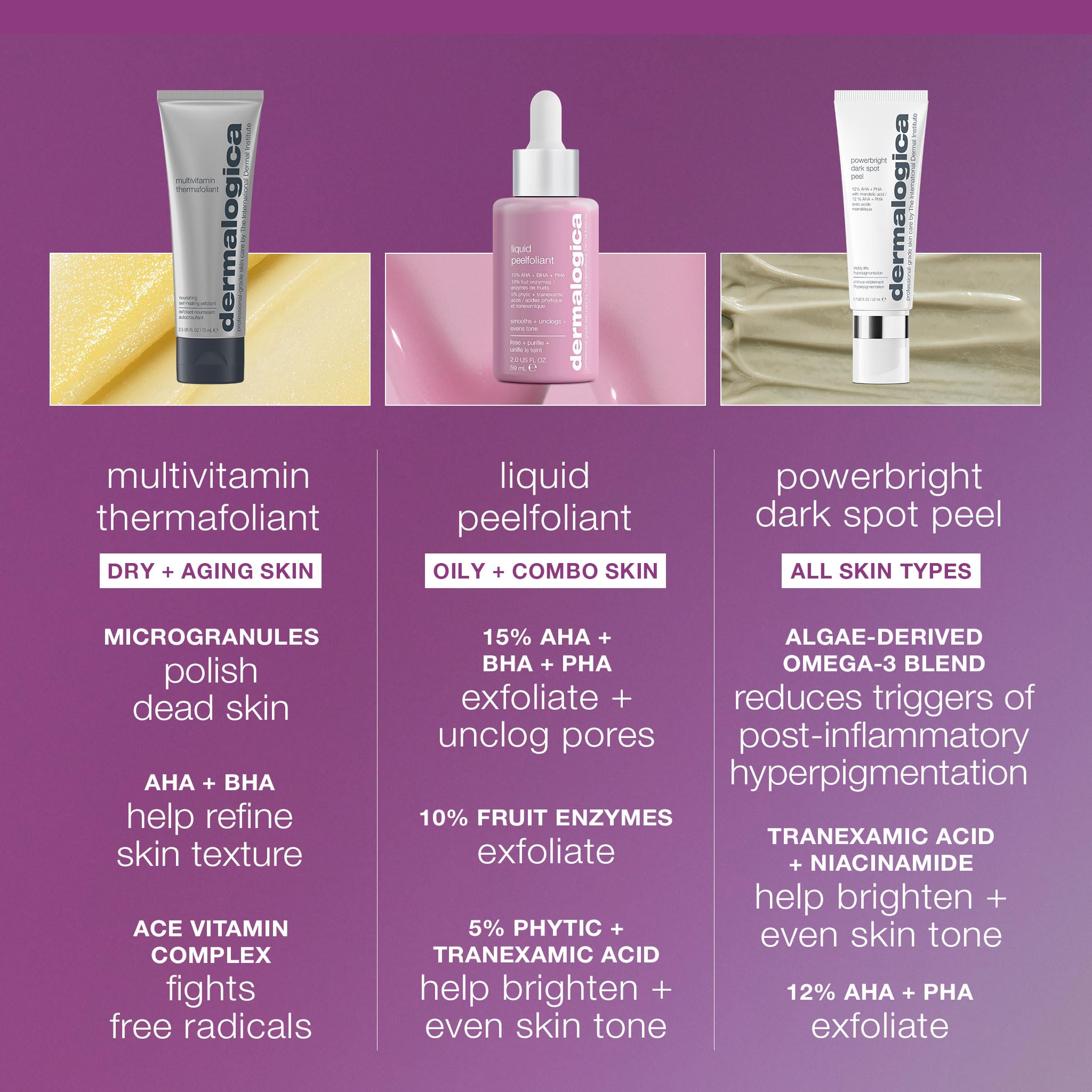 Dermalogica Multivitamin Thermafoliant rinse image suggests clean finish after exfoliation
